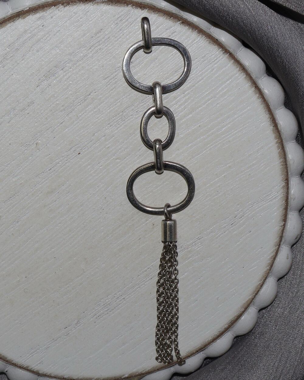 Sterling Silver Drop Pendant 4.32G / 3.6in